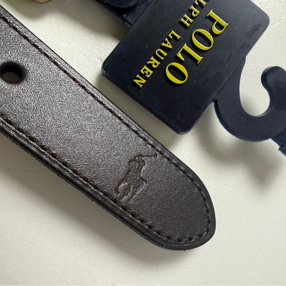 Polo Ralph Lauren Striped Stretch Belt Leather NWT - Picture 6 of 10